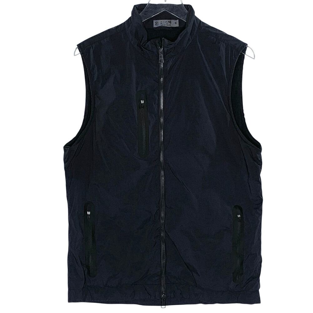 G/FORE Weather Resistant Vest M Fleece Lined Black Full Zip Golf Mens Zip Pocket